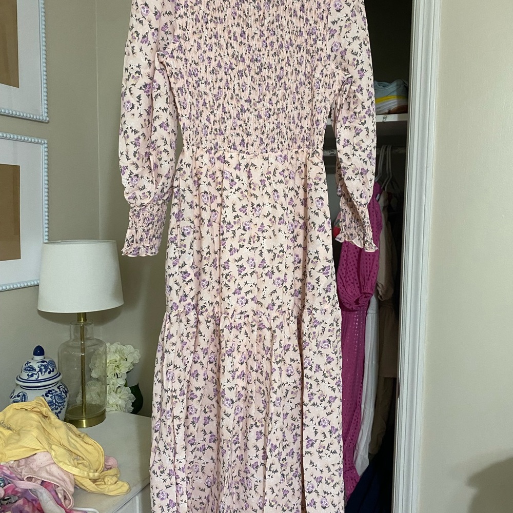 Floral Print Long Sleeve Dress